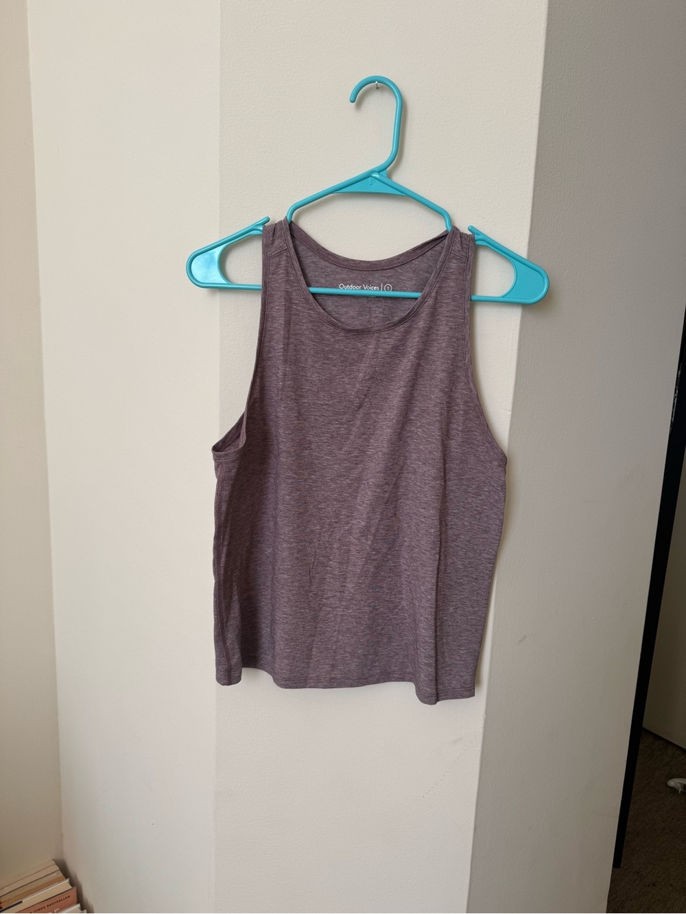 Outdoor Voices Heathered Plum Scoop Neck Tank